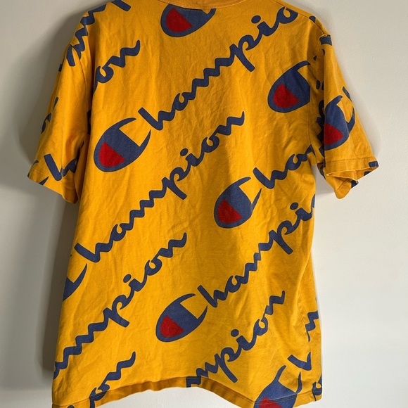 Champion Other - Champion Yellow Tee with Blue and Red Logo